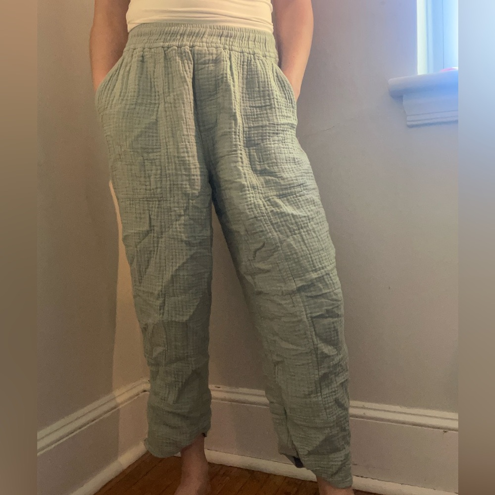 Teal Madewell Gauze balloon pants